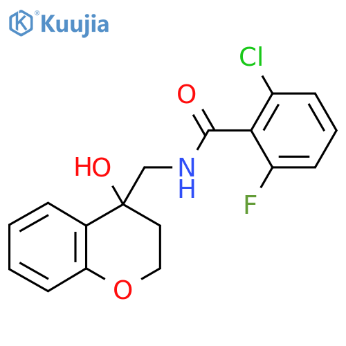 2-chloro-6-fluoro-N-(4-hydroxy-3,4-dihydro-2H-1-benzopyran-4-yl)methylbenzamide structure