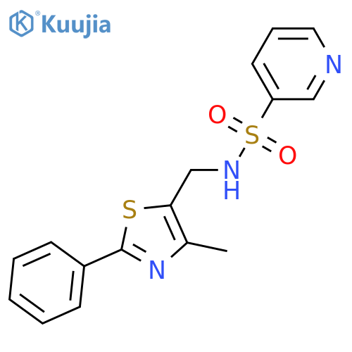 N-(4-methyl-2-phenyl-1,3-thiazol-5-yl)methylpyridine-3-sulfonamide structure