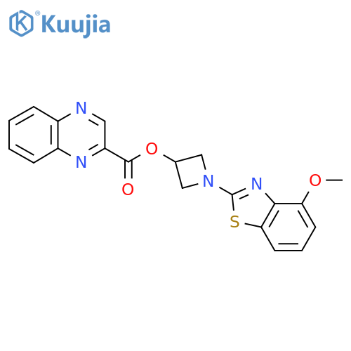 1-(4-methoxy-1,3-benzothiazol-2-yl)azetidin-3-yl quinoxaline-2-carboxylate structure
