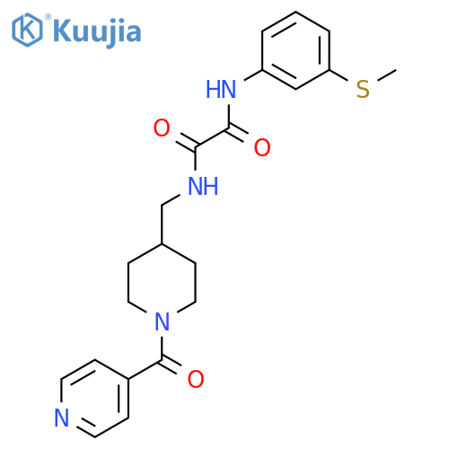 N'-3-(methylsulfanyl)phenyl-N-{1-(pyridine-4-carbonyl)piperidin-4-ylmethyl}ethanediamide structure