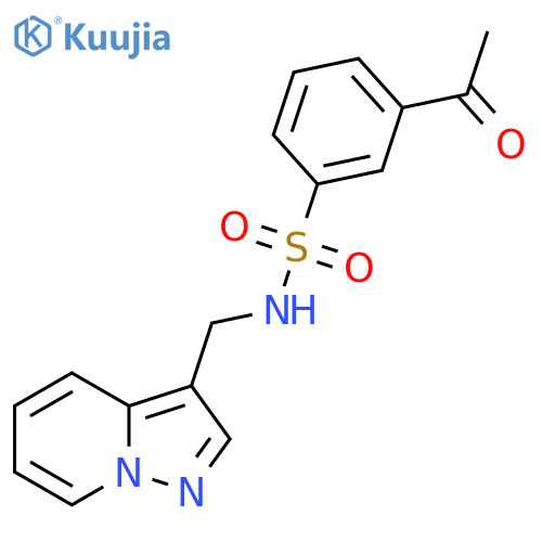 3-acetyl-N-({pyrazolo1,5-apyridin-3-yl}methyl)benzene-1-sulfonamide structure
