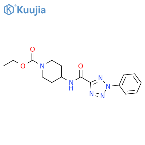 ethyl 4-(2-phenyl-2H-1,2,3,4-tetrazole-5-amido)piperidine-1-carboxylate structure