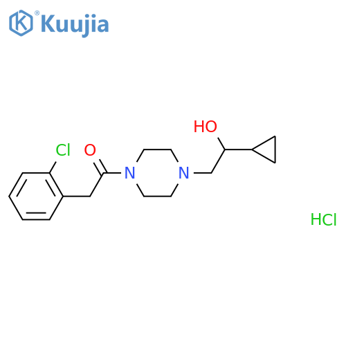 2-(2-chlorophenyl)-1-4-(2-cyclopropyl-2-hydroxyethyl)piperazin-1-ylethan-1-one hydrochloride structure