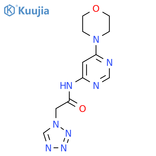 N-6-(morpholin-4-yl)pyrimidin-4-yl-2-(1H-1,2,3,4-tetrazol-1-yl)acetamide structure