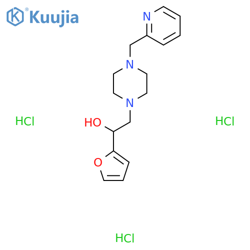 1-(furan-2-yl)-2-{4-(pyridin-2-yl)methylpiperazin-1-yl}ethan-1-ol trihydrochloride structure