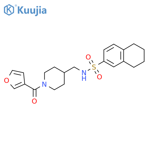 N-{1-(furan-3-carbonyl)piperidin-4-ylmethyl}-5,6,7,8-tetrahydronaphthalene-2-sulfonamide structure