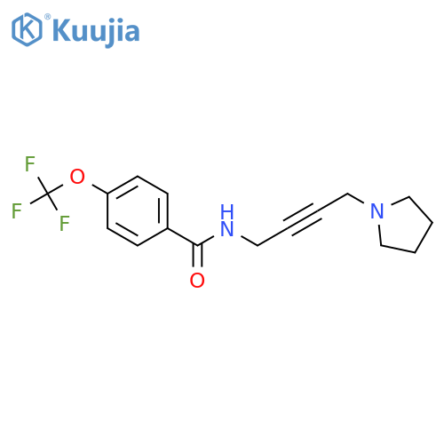 N-4-(pyrrolidin-1-yl)but-2-yn-1-yl-4-(trifluoromethoxy)benzamide structure