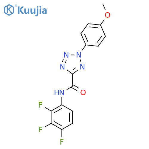 2-(4-methoxyphenyl)-N-(2,3,4-trifluorophenyl)-2H-1,2,3,4-tetrazole-5-carboxamide structure