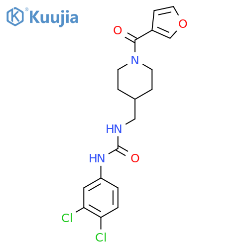 1-(3,4-dichlorophenyl)-3-{1-(furan-3-carbonyl)piperidin-4-ylmethyl}urea structure