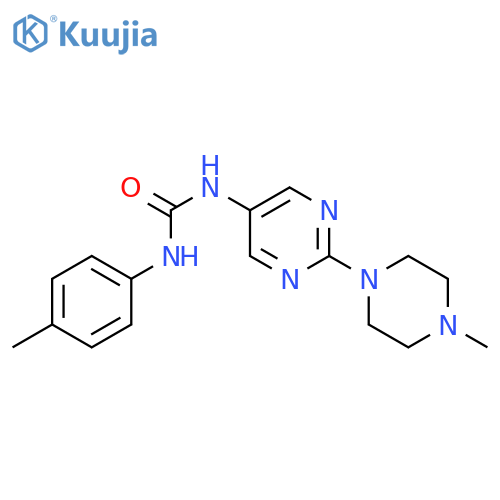 1-(4-methylphenyl)-3-2-(4-methylpiperazin-1-yl)pyrimidin-5-ylurea structure