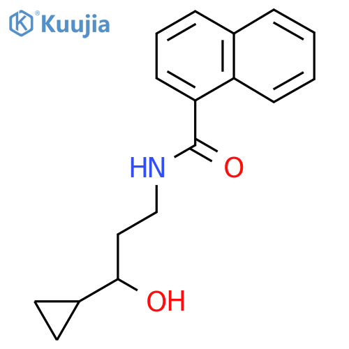 N-(3-cyclopropyl-3-hydroxypropyl)naphthalene-1-carboxamide structure