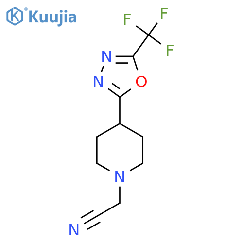 2-{4-5-(trifluoromethyl)-1,3,4-oxadiazol-2-ylpiperidin-1-yl}acetonitrile structure