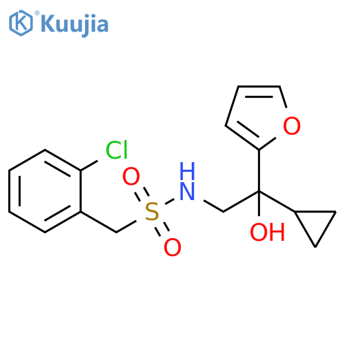 1-(2-chlorophenyl)-N-2-cyclopropyl-2-(furan-2-yl)-2-hydroxyethylmethanesulfonamide structure