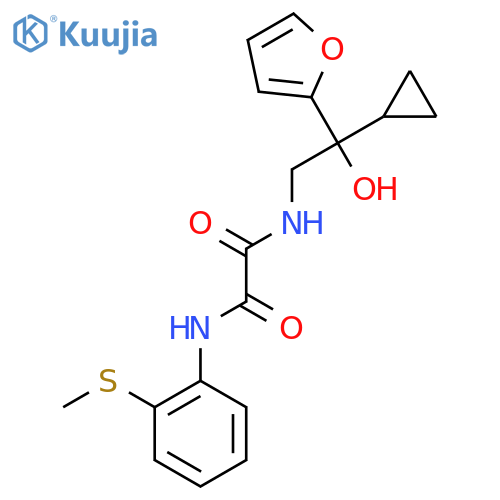 N-2-cyclopropyl-2-(furan-2-yl)-2-hydroxyethyl-N'-2-(methylsulfanyl)phenylethanediamide structure