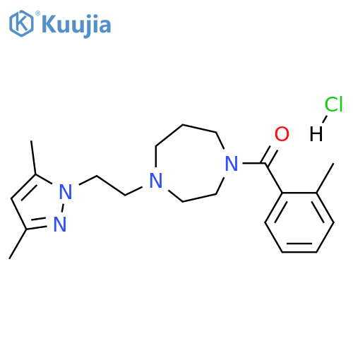 1-2-(3,5-dimethyl-1H-pyrazol-1-yl)ethyl-4-(2-methylbenzoyl)-1,4-diazepane hydrochloride structure