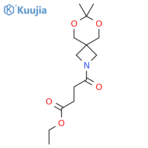 ethyl 4-{7,7-dimethyl-6,8-dioxa-2-azaspiro3.5nonan-2-yl}-4-oxobutanoate structure
