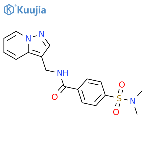 4-(dimethylsulfamoyl)-N-({pyrazolo1,5-apyridin-3-yl}methyl)benzamide structure