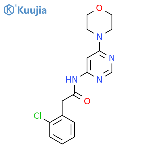 2-(2-chlorophenyl)-N-6-(morpholin-4-yl)pyrimidin-4-ylacetamide structure