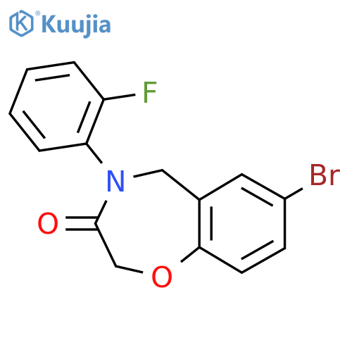 7-bromo-4-(2-fluorophenyl)-2,3,4,5-tetrahydro-1,4-benzoxazepin-3-one structure