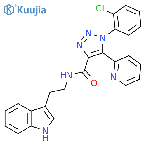 1-(2-chlorophenyl)-N-2-(1H-indol-3-yl)ethyl-5-(pyridin-2-yl)-1H-1,2,3-triazole-4-carboxamide structure