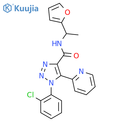 1-(2-chlorophenyl)-N-1-(furan-2-yl)ethyl-5-(pyridin-2-yl)-1H-1,2,3-triazole-4-carboxamide structure