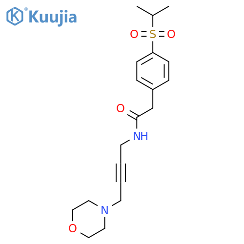 N-4-(morpholin-4-yl)but-2-yn-1-yl-2-4-(propane-2-sulfonyl)phenylacetamide structure