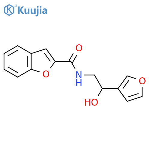 N-[2-(furan-3-yl)-2-hydroxyethyl]-1-benzofuran-2-carboxamide structure