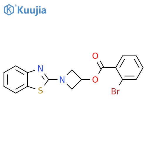 1-(1,3-benzothiazol-2-yl)azetidin-3-yl 2-bromobenzoate structure