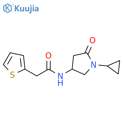 2-Thiopheneacetamide, N-(1-cyclopropyl-5-oxo-3-pyrrolidinyl)- structure