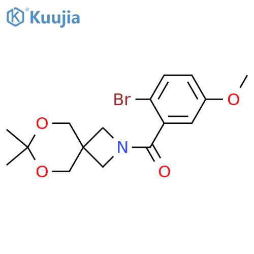 2-(2-bromo-5-methoxybenzoyl)-7,7-dimethyl-6,8-dioxa-2-azaspiro[3.5]nonane structure