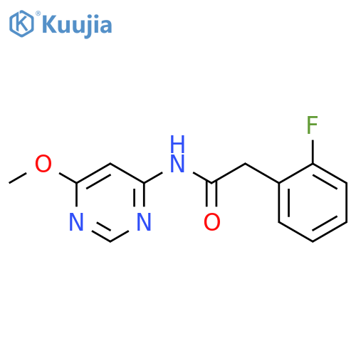 2-(2-fluorophenyl)-N-(6-methoxypyrimidin-4-yl)acetamide structure