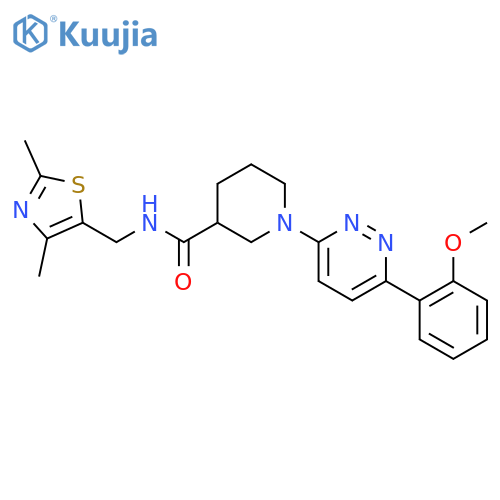 N-(2,4-dimethyl-1,3-thiazol-5-yl)methyl-1-6-(2-methoxyphenyl)pyridazin-3-ylpiperidine-3-carboxamide structure