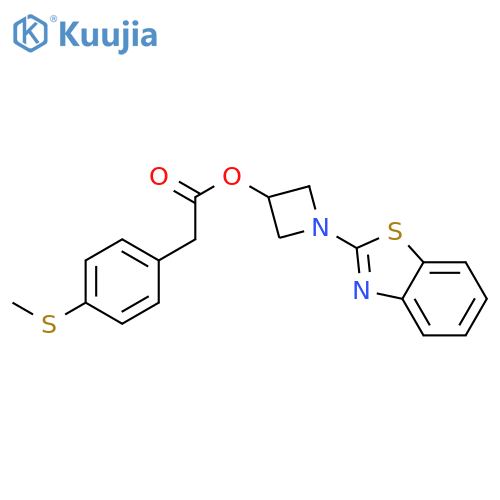 1-(1,3-benzothiazol-2-yl)azetidin-3-yl 2-[4-(methylsulfanyl)phenyl]acetate structure
