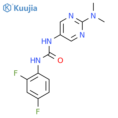 1-(2,4-difluorophenyl)-3-2-(dimethylamino)pyrimidin-5-ylurea structure