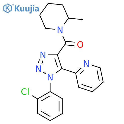 2-1-(2-chlorophenyl)-4-(2-methylpiperidine-1-carbonyl)-1H-1,2,3-triazol-5-ylpyridine structure