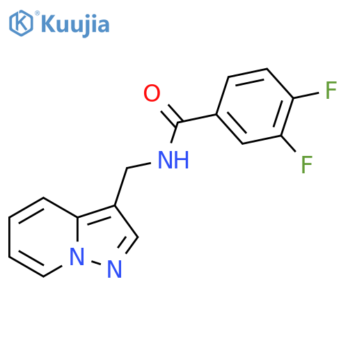 3,4-difluoro-N-({pyrazolo1,5-apyridin-3-yl}methyl)benzamide structure