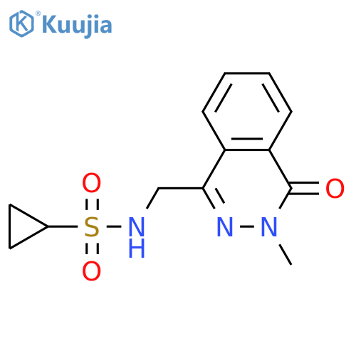 N-[(3-methyl-4-oxo-3,4-dihydrophthalazin-1-yl)methyl]cyclopropanesulfonamide structure