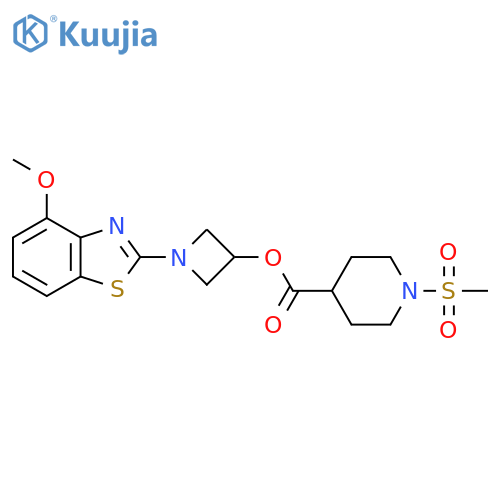 1-(4-methoxy-1,3-benzothiazol-2-yl)azetidin-3-yl 1-methanesulfonylpiperidine-4-carboxylate structure
