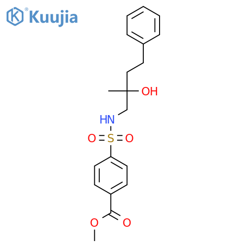 methyl 4-[(2-hydroxy-2-methyl-4-phenylbutyl)sulfamoyl]benzoate structure