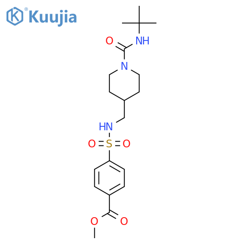 methyl 4-({[1-(tert-butylcarbamoyl)piperidin-4-yl]methyl}sulfamoyl)benzoate structure