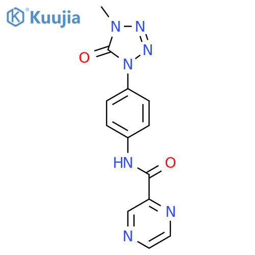 N-4-(4-methyl-5-oxo-4,5-dihydro-1H-1,2,3,4-tetrazol-1-yl)phenylpyrazine-2-carboxamide structure