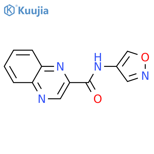 N-(1,2-oxazol-4-yl)quinoxaline-2-carboxamide structure