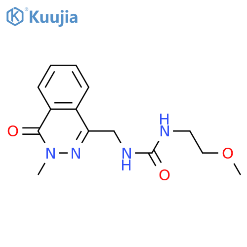 3-(2-methoxyethyl)-1-[(3-methyl-4-oxo-3,4-dihydrophthalazin-1-yl)methyl]urea structure