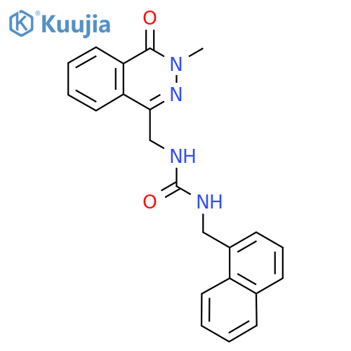 3-[(3-methyl-4-oxo-3,4-dihydrophthalazin-1-yl)methyl]-1-[(naphthalen-1-yl)methyl]urea structure