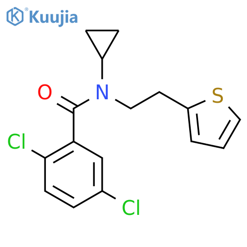 2,5-dichloro-N-cyclopropyl-N-2-(thiophen-2-yl)ethylbenzamide structure