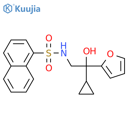 N-2-cyclopropyl-2-(furan-2-yl)-2-hydroxyethylnaphthalene-1-sulfonamide structure
