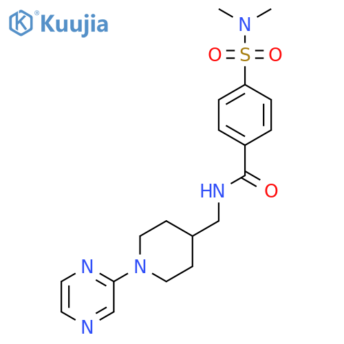 4-(dimethylsulfamoyl)-N-{1-(pyrazin-2-yl)piperidin-4-ylmethyl}benzamide structure