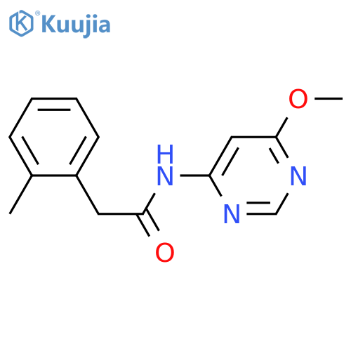 N-(6-methoxypyrimidin-4-yl)-2-(2-methylphenyl)acetamide structure