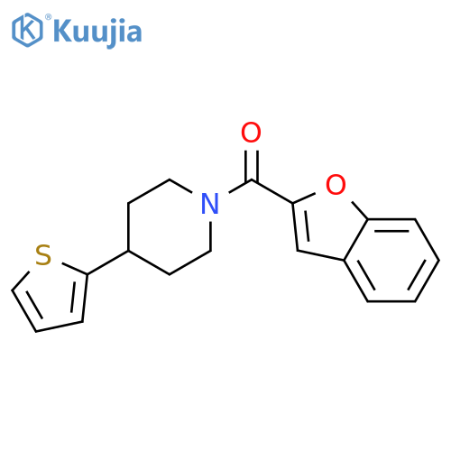 1-(1-benzofuran-2-carbonyl)-4-(thiophen-2-yl)piperidine structure