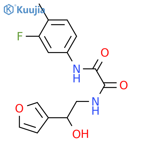 N'-(3-fluoro-4-methylphenyl)-N-[2-(furan-3-yl)-2-hydroxyethyl]ethanediamide structure